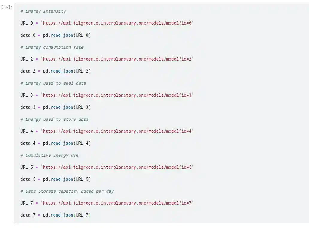 Filecoin Green Energy Consumption API Data Transformation