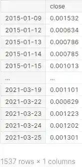 python numpy realized volatility estimator 1